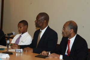 Denzel, Francis Joseph, and Crispin Gregoire, Dominica's UN representative